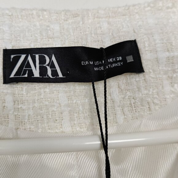 Zara NEW Women's Vest Size M White Long V Neck Business Casual Quiet Luxury Chic - Picture 2 of 11